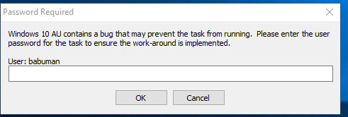 bug popup window
