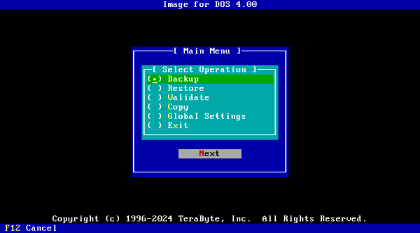 Dos Os Gui Image for DOS (GUI) Screen Shots - TeraByte Unlimited